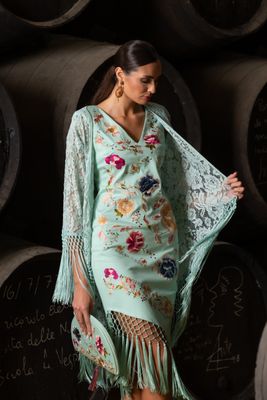 Kaftan verde aqua