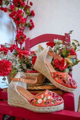 Esparteñas flamenco salmón 