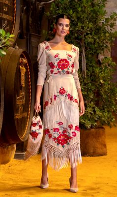 Falda Fino beige