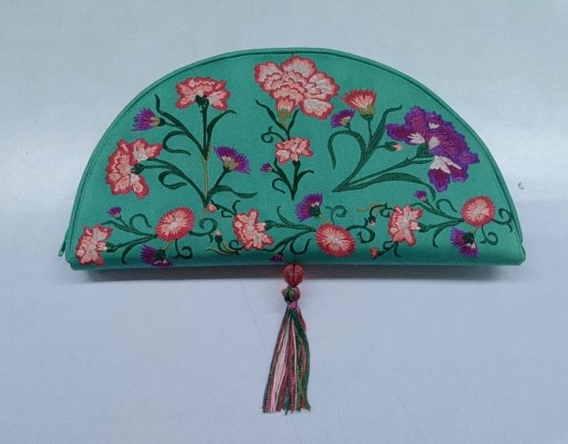 Bolso claveles verde