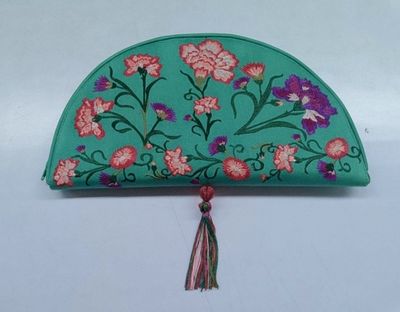 Bolso claveles verde