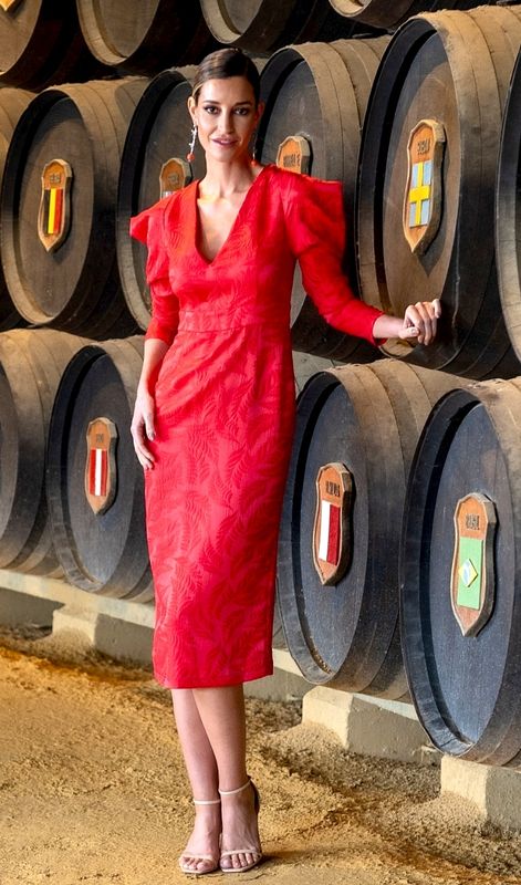 Vestido viña rojo