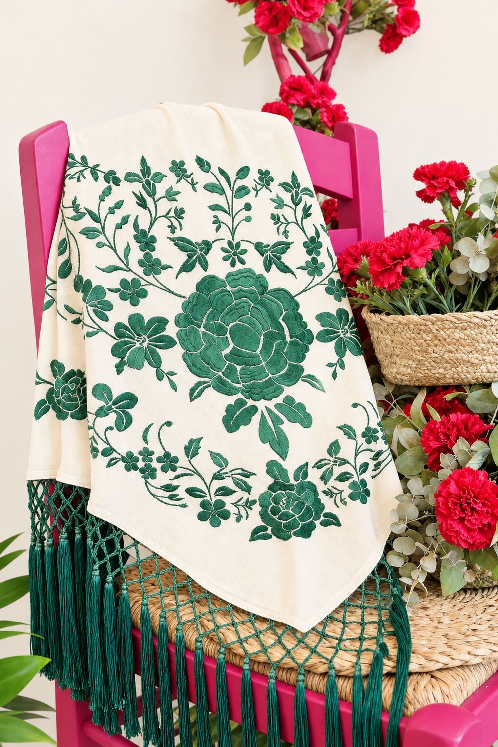 Conjunto Mantón + Esparteñas + Bolso