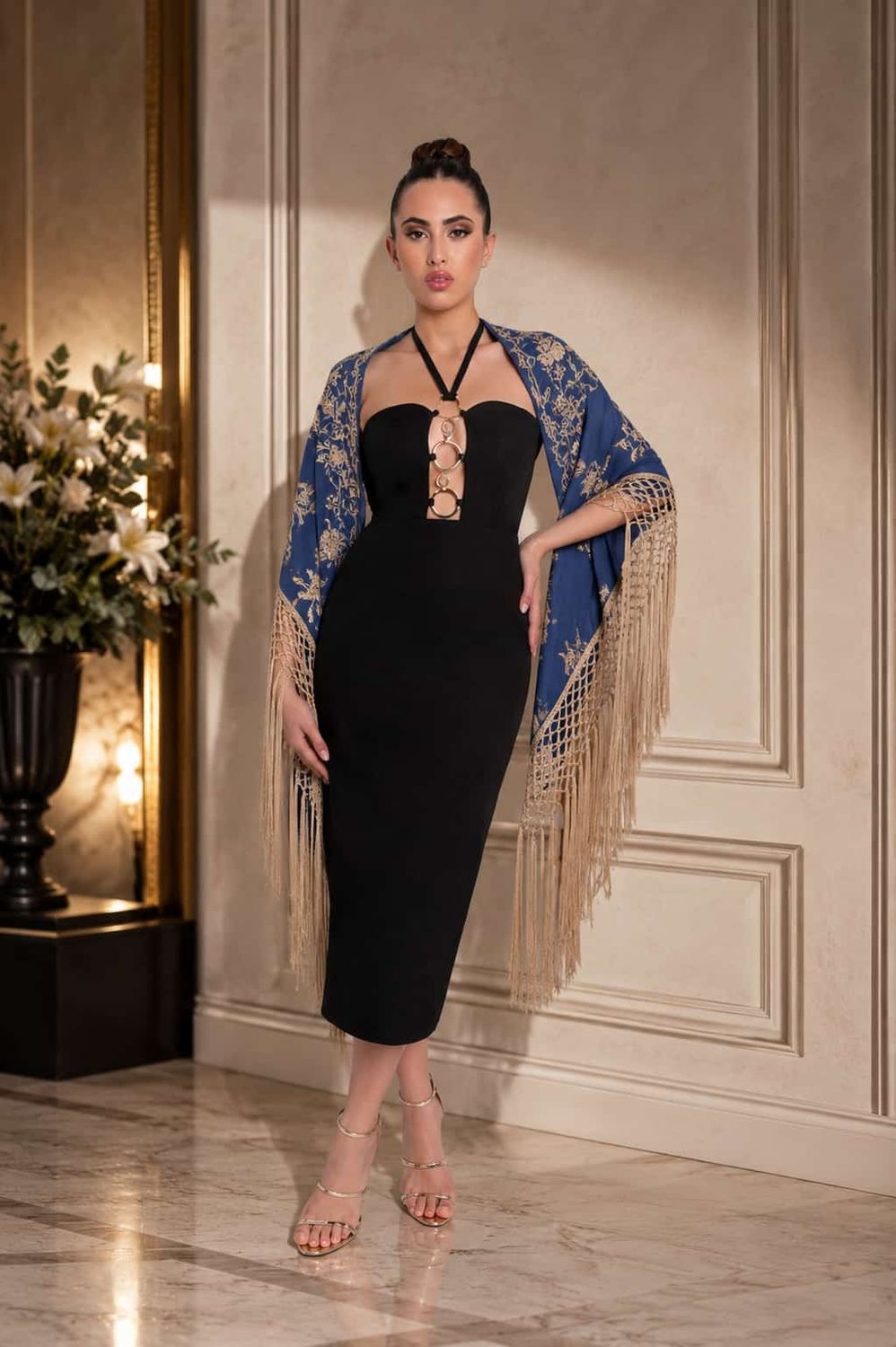 Vestido anillas negro