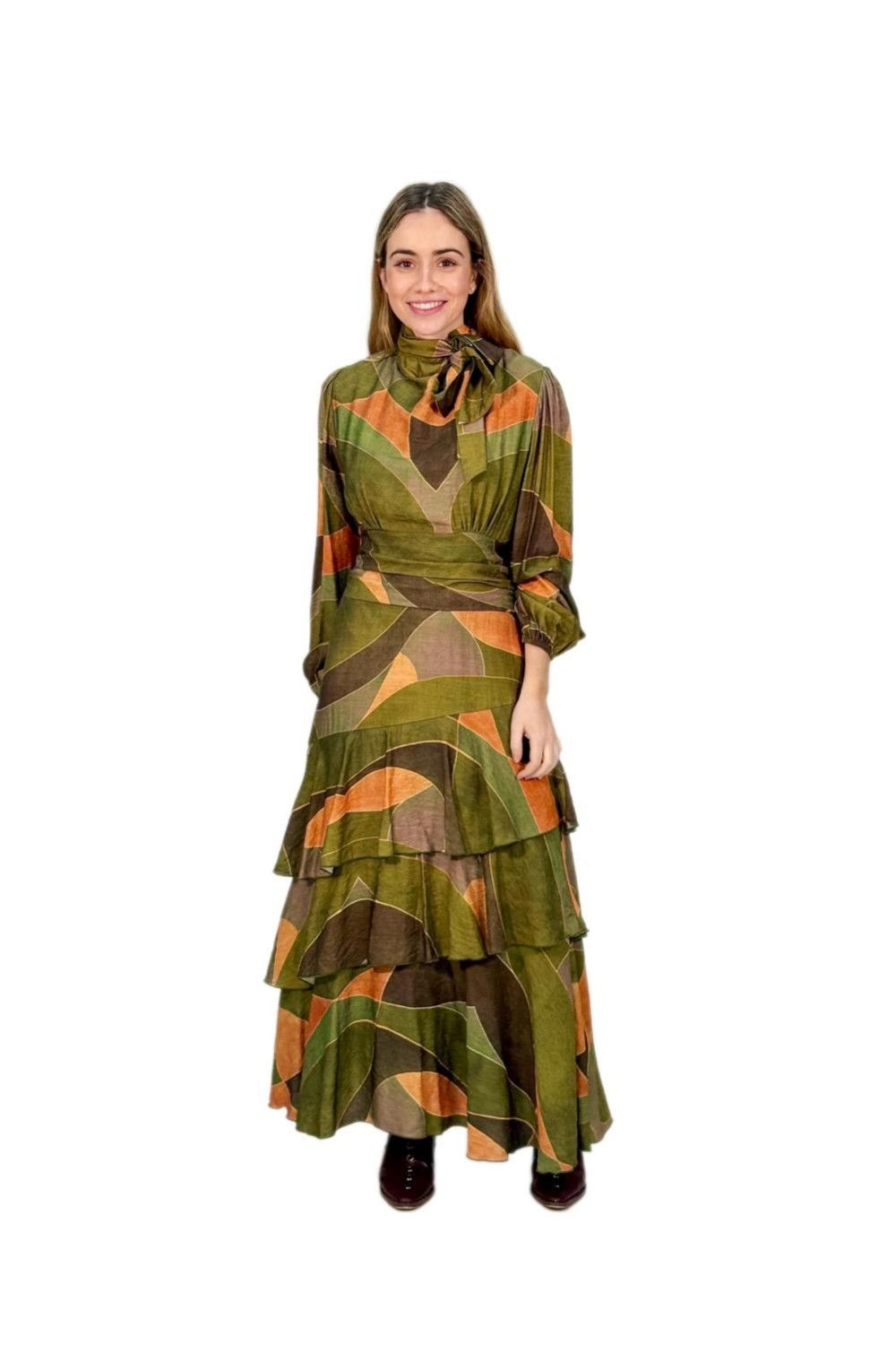 Vestido Halter verde