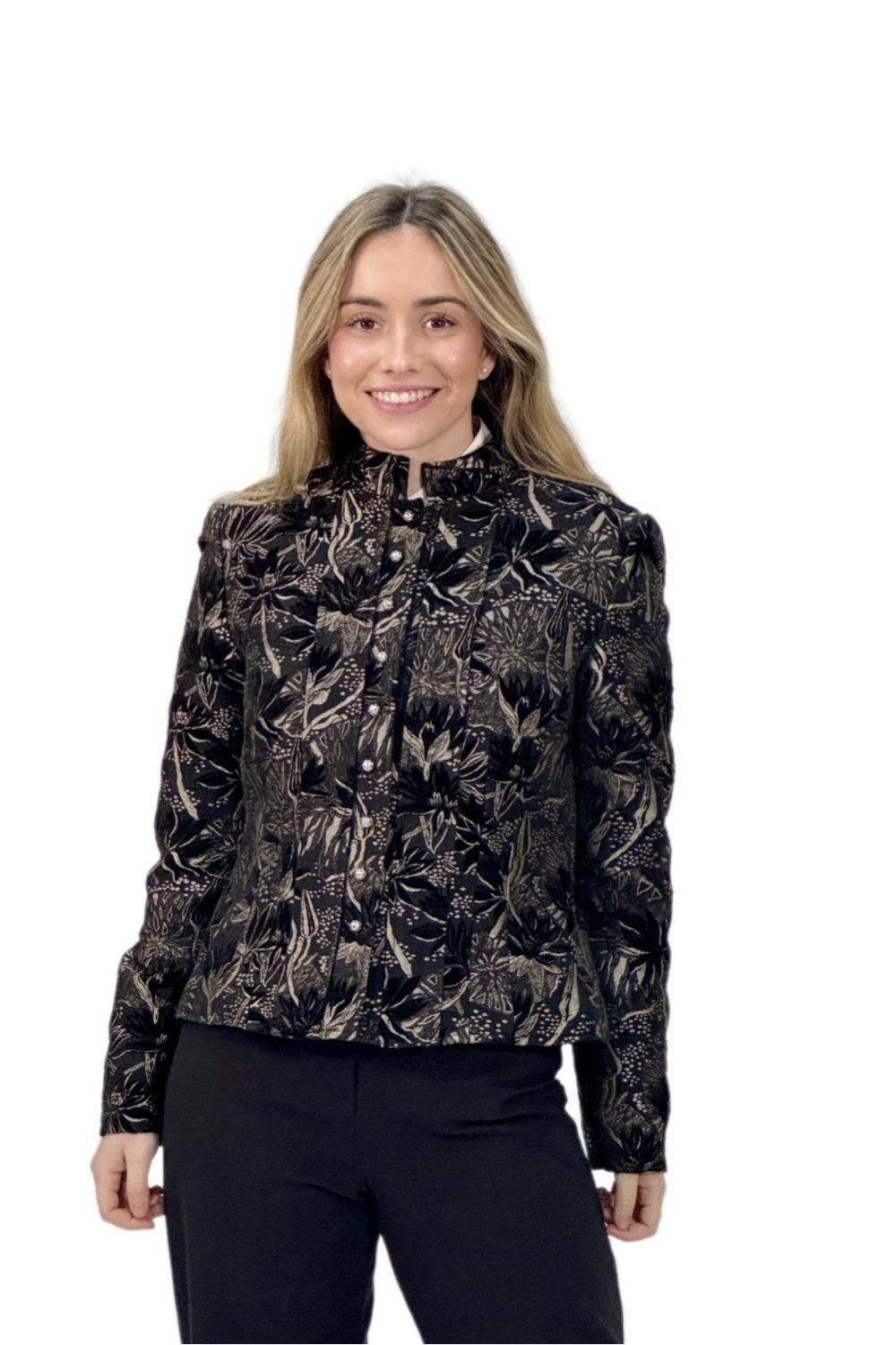 Chaqueta brocada negra 