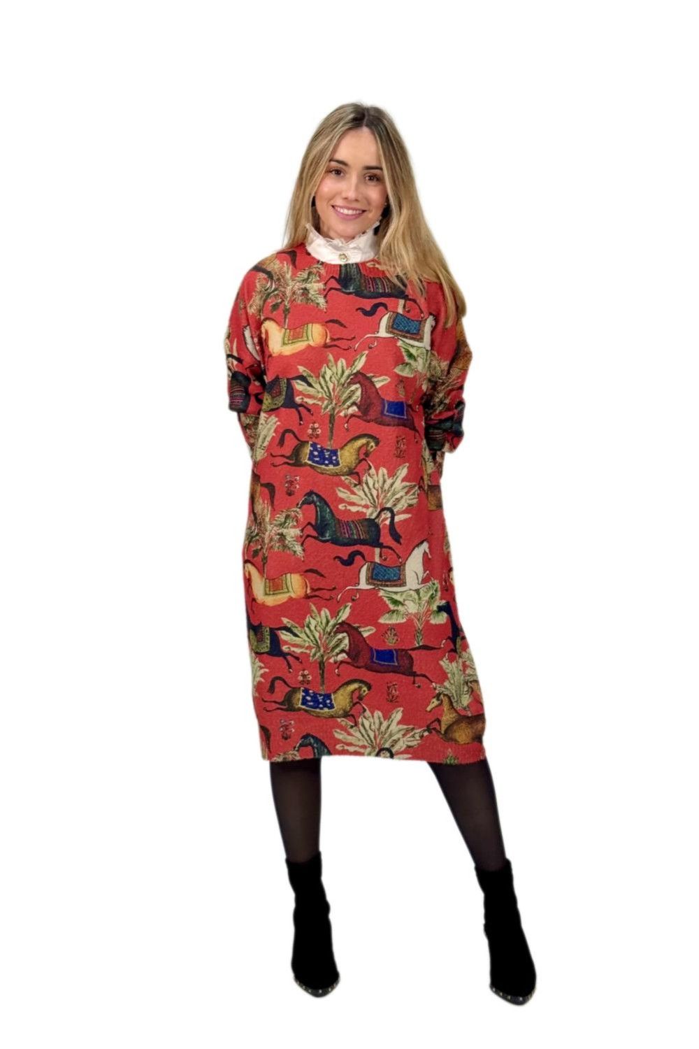 Vestido Jersey Ramas