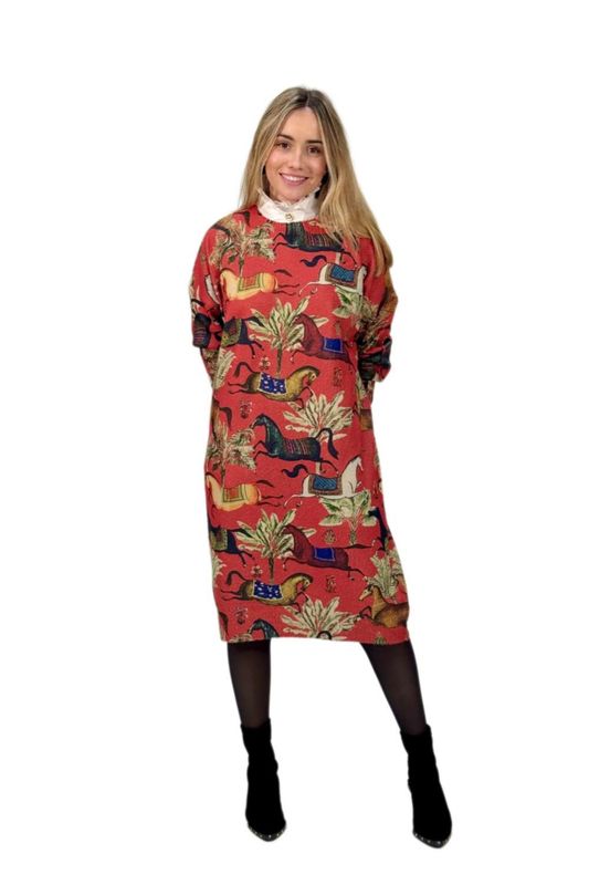 Vestido Jersey Ramas