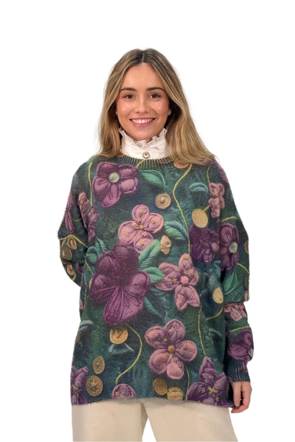 Jersey flores malva