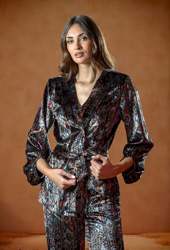 Chaqueta Velvet plomo
