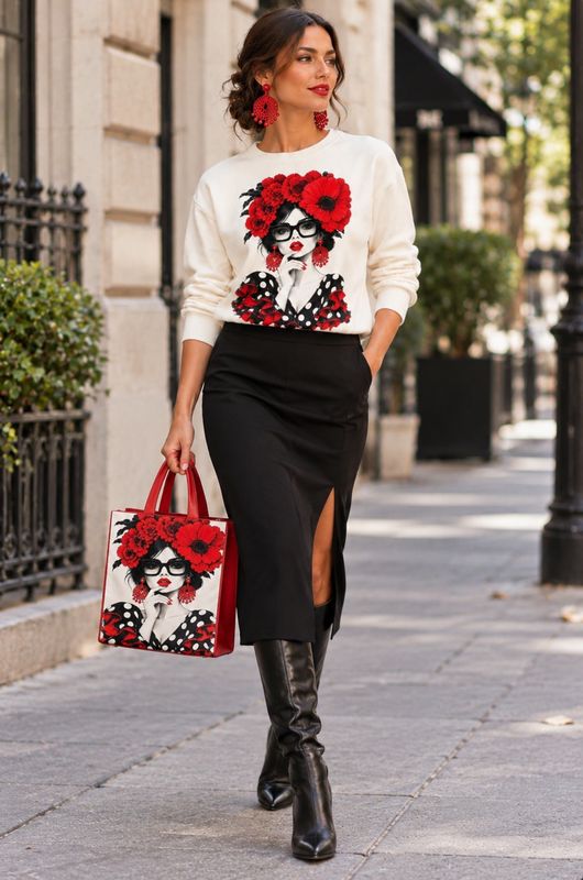 Sudadera flamenca marfil