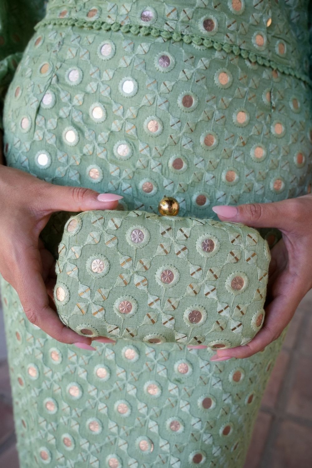 Bolso espejo verde