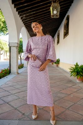 Falda cristal lila