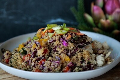 Thai Quinoa Salad w/ Ground Chicken
