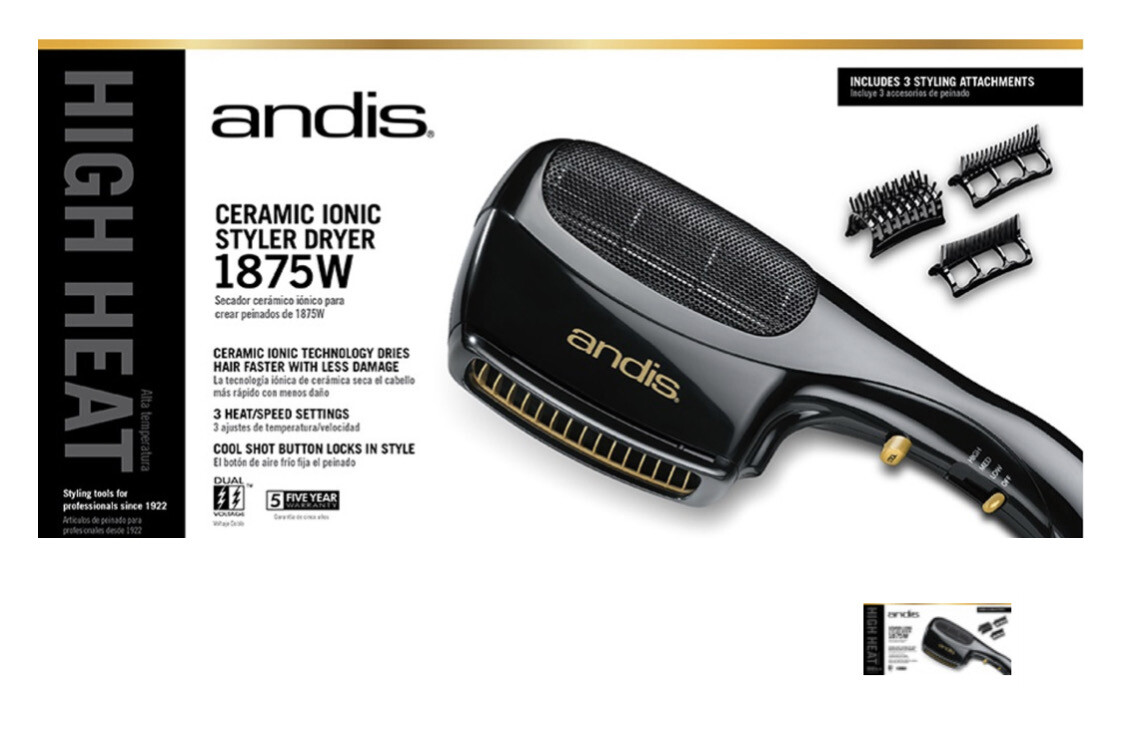 Andis Ceramic Ionic Styler Dryer 1875W