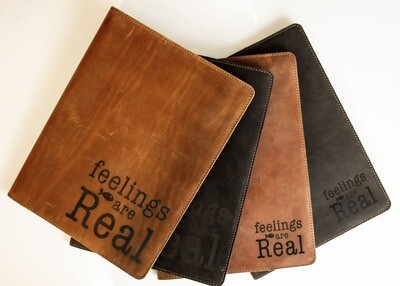 feelings are Real / Leather notebook