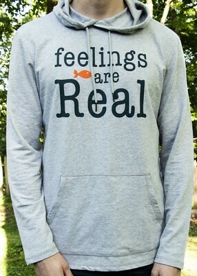 feelings are Real / lightweight hoodie