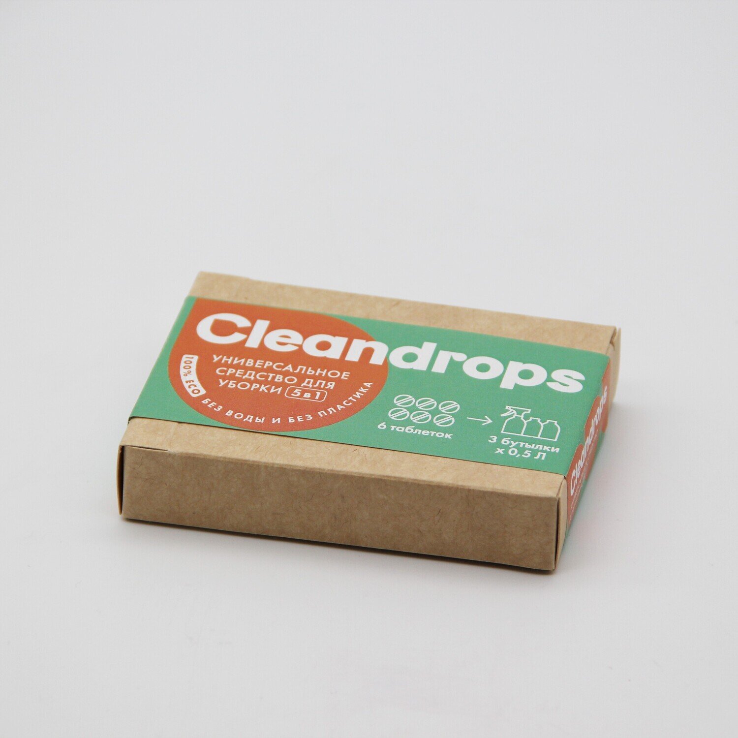 Универсальное средство для уборки Cleandrops, набор из 6 таблеток