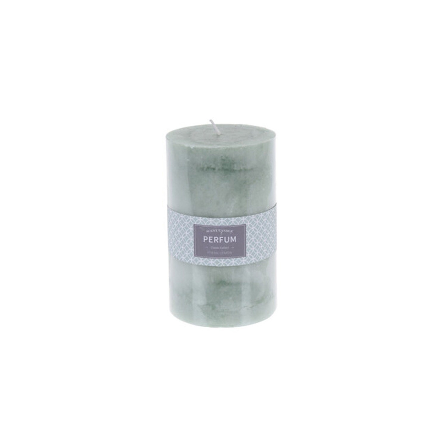 Свеча столбик ароматизированная зеленая 9*15 см