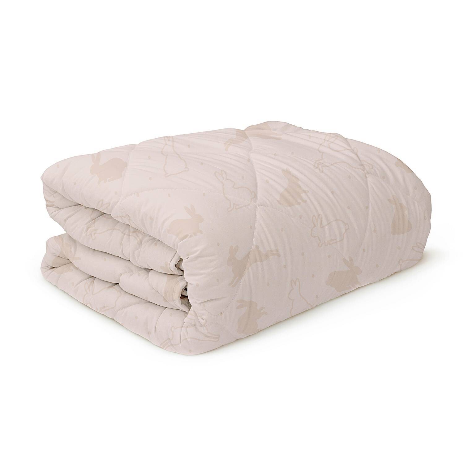 Одеяло с наполнителем из кроличьей шерсти классическое 140*205 см