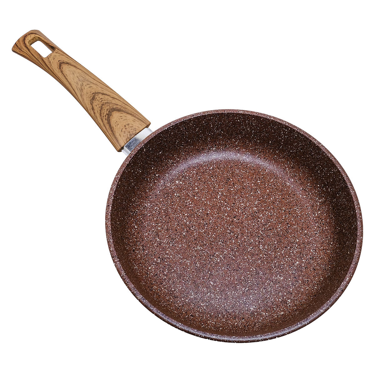 Сковорода литая Сила природы с антипригарным покрытием, коричневая 24 cм