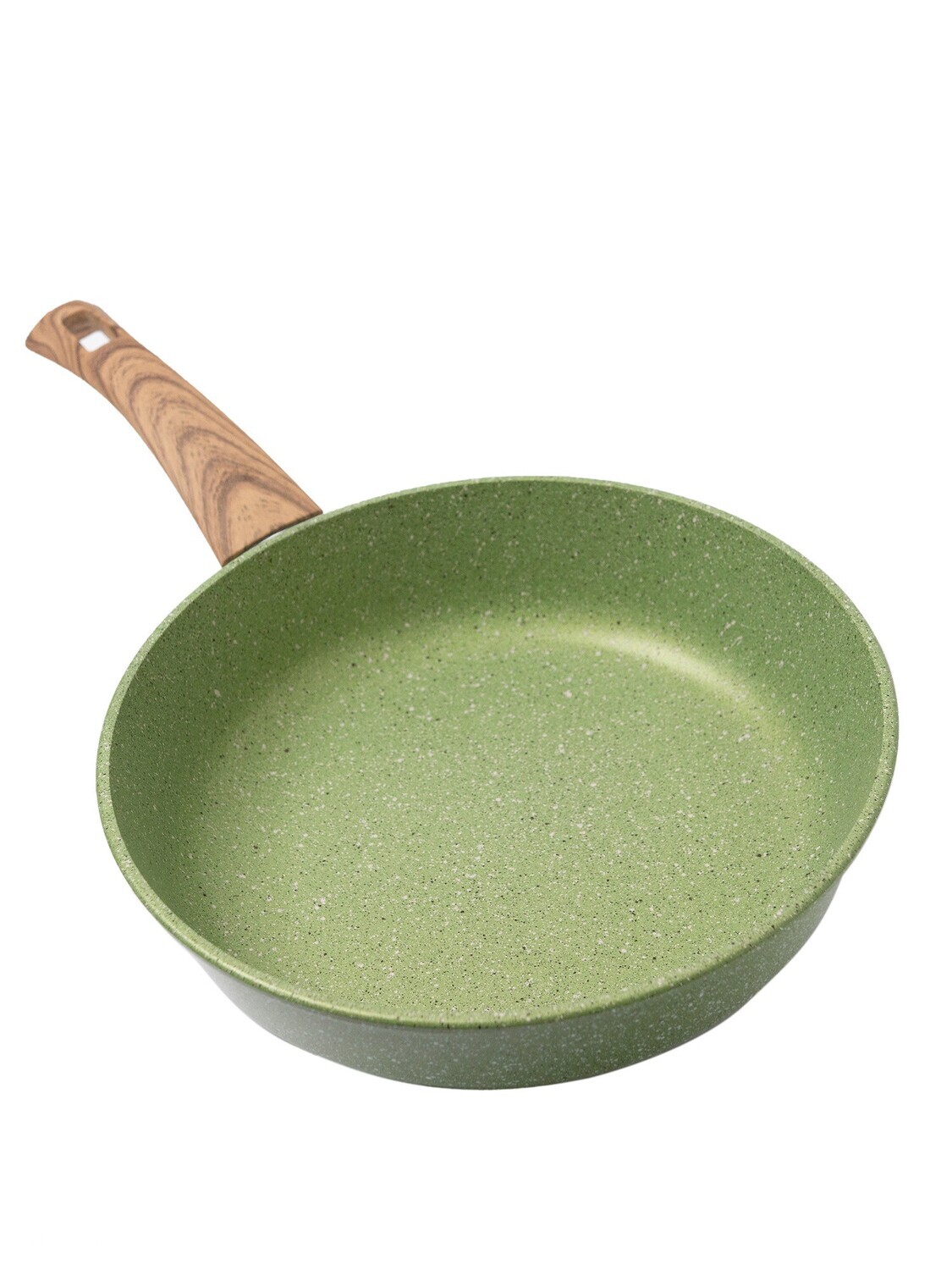 Сковорода литая Сила природы с антипригарным покрытием, зеленая 24 см