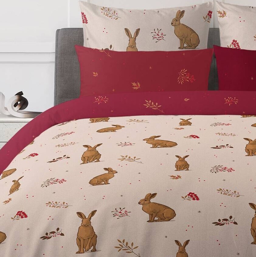 Комплект постельного белья из поплина Кролики 1.5 спальный