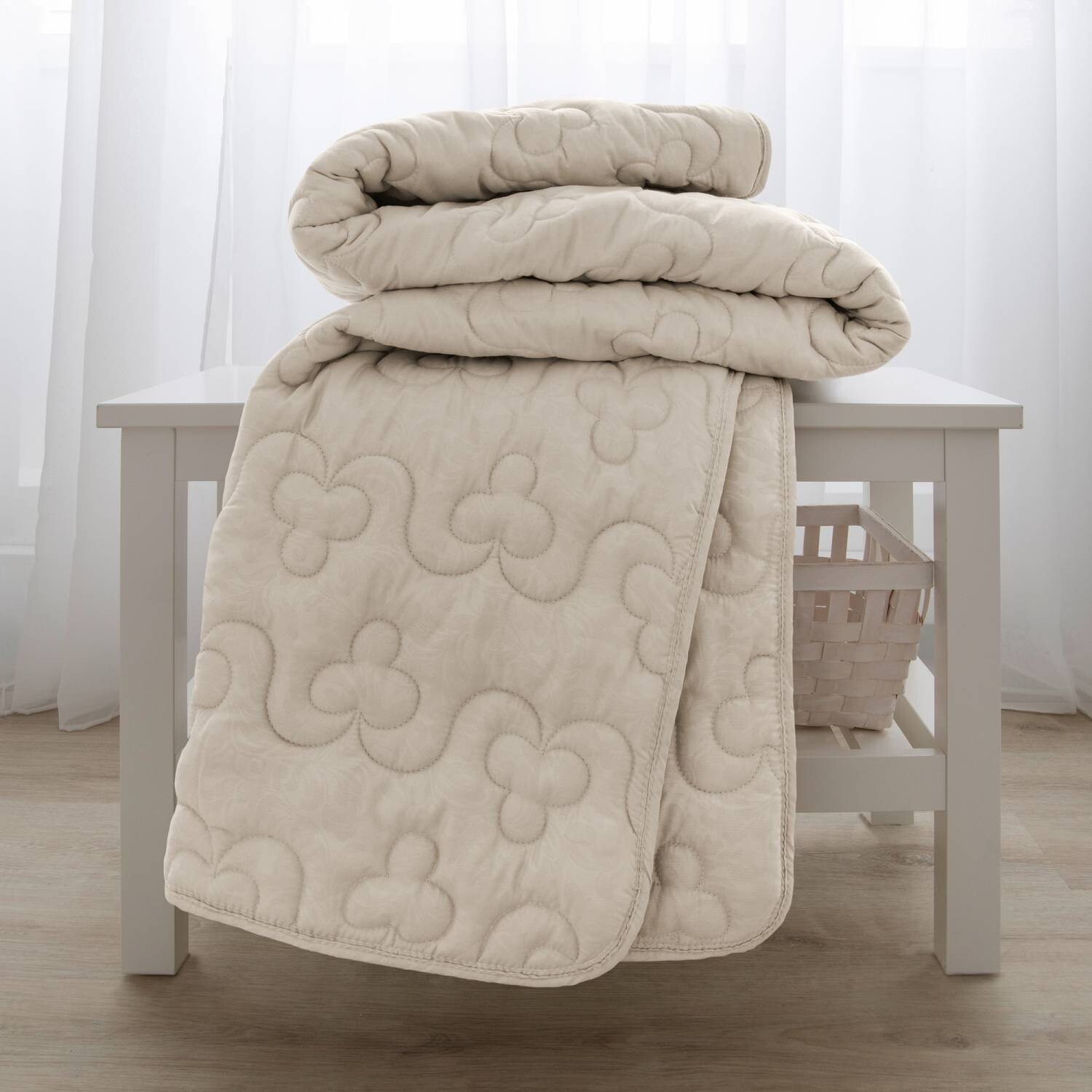 Одеяло с наполнителем из хлопка классическое 140*205 см