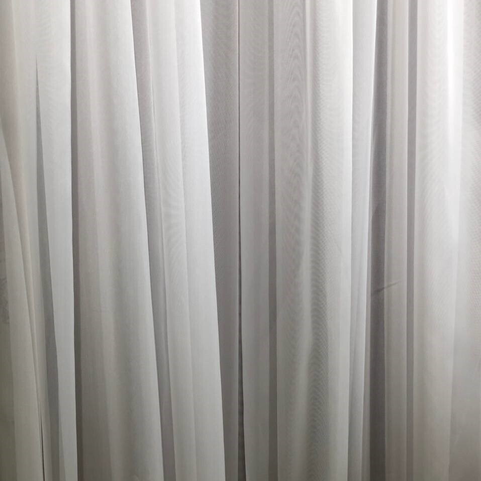 Прозрачная штора из белой вуали 370*270 см
