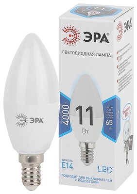Лампа светодиодная в форме свечи Е14, 11 Вт, нейтральный белый свет