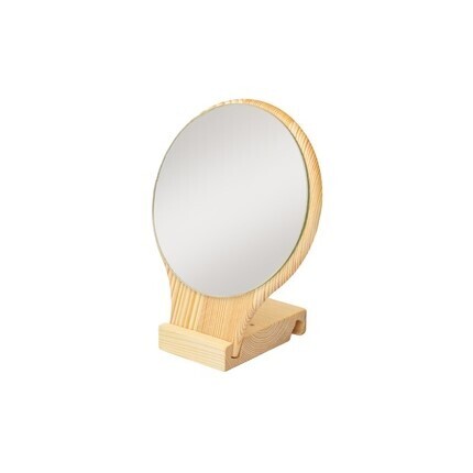 Зеркало круглое на подставке из березы 16.8*14 см
