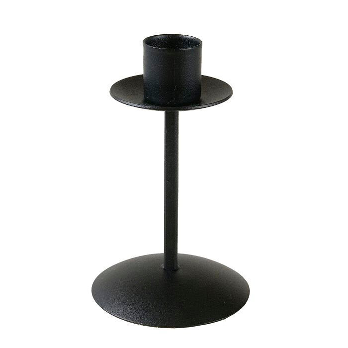 Подсвечник для одной свечи металл, черный 12 см