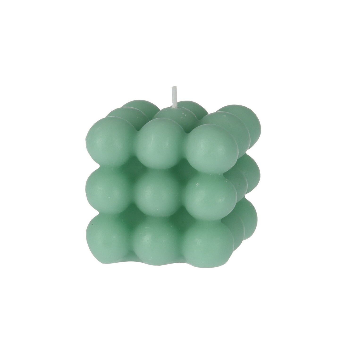 Свеча с пузырьками зеленая 6*6*5.5 см