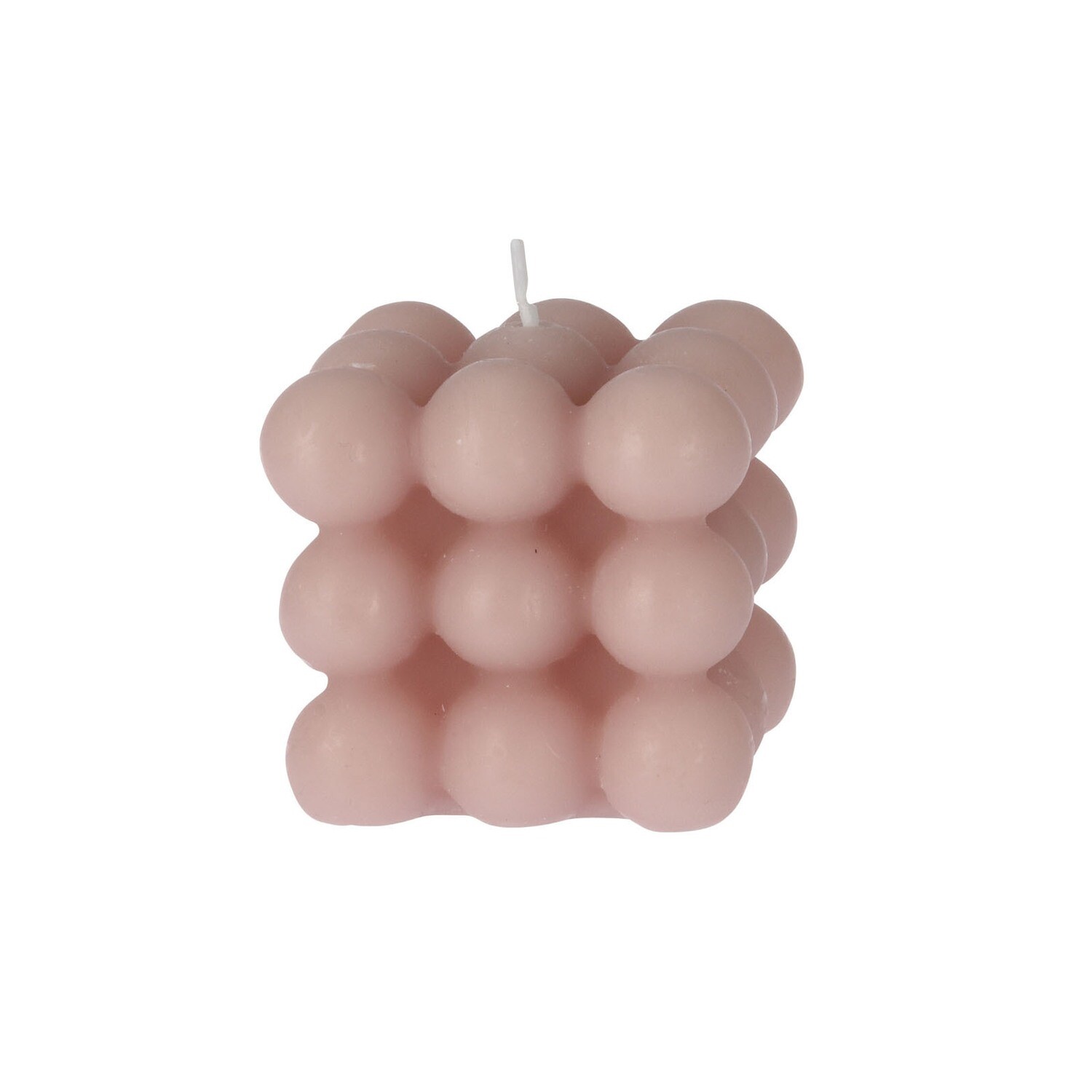 Свеча с пузырьками розовая 6*6*5.5 см