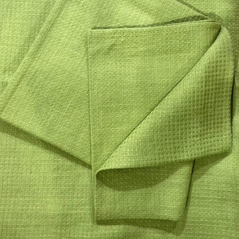Полотенце вафельное из умягченного льна зеленый 45*70 см