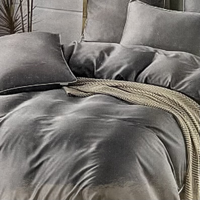 Комплект однотонного постельного белья из сатина 2 спальный евро