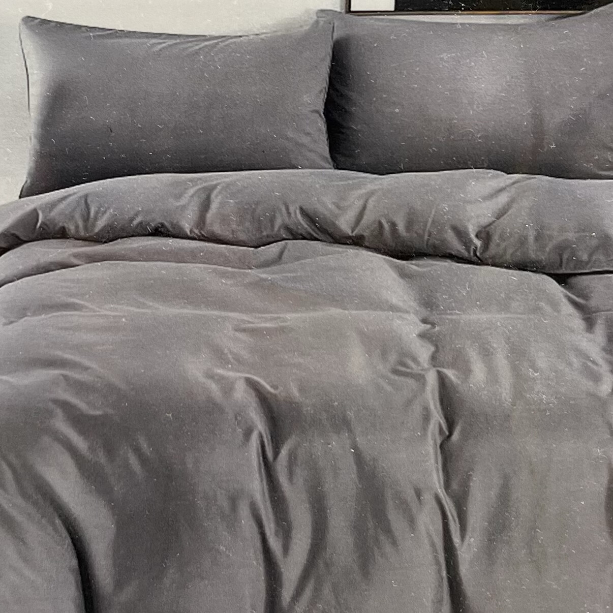 Комплект однотонного постельного белья из сатина 1.5 спальный