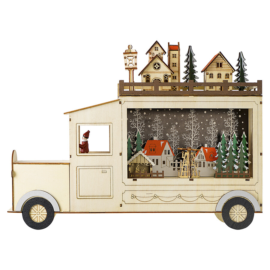 Декор новогодний с подсветкой Festive truck 40*8.8*30 см