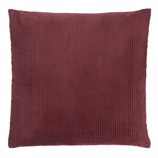 Вельветовый чехол на подушку бордового цвета 45*45 см
