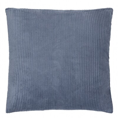 Вельветовый чехол на подушку темно-синего цвета 45*45 см