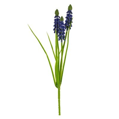 Растение искусственное Мускари синий 30 см