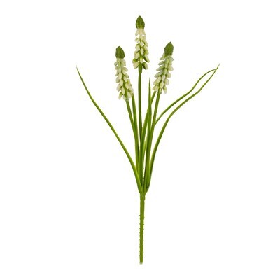 Растение искусственное Мускари белый 30 см