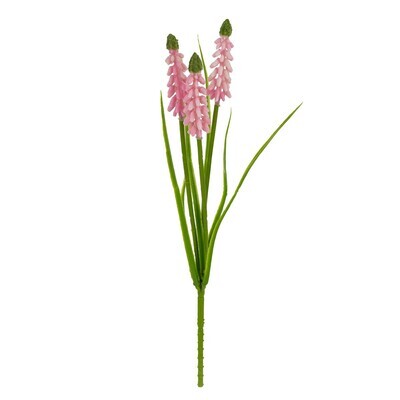 Растение искусственное Мускари светло-розовый 30 см