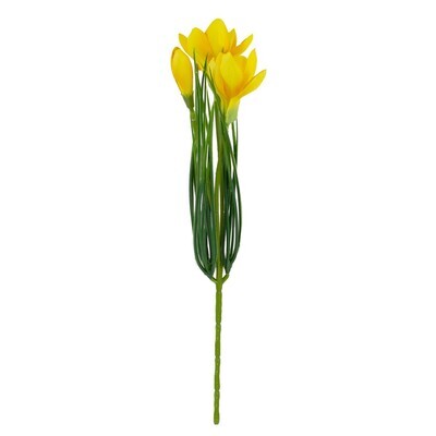 Растение искусственное Крокус желтый 30 см