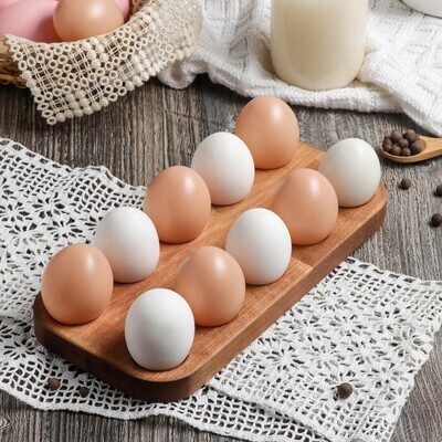 Подставка для 10 яиц из березы 12*25*1.8 см