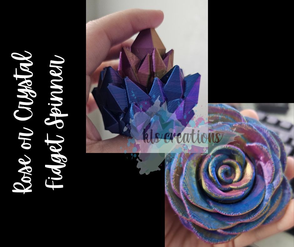 Rose or Cryatal Fidget Spinner