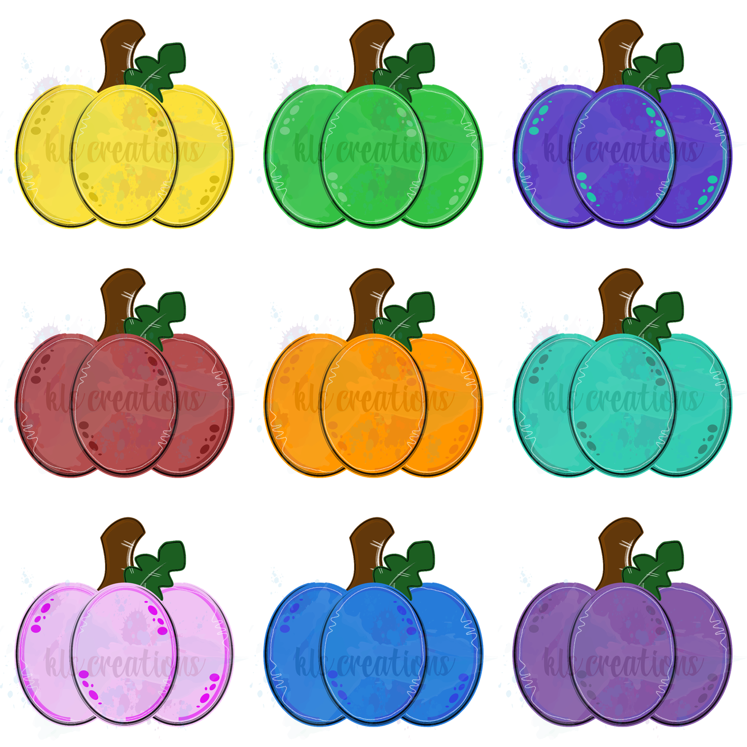 Cute Hand Drawn Pumpkin Clipart PNG – Fall Doodle Transparent Graphic Bundle