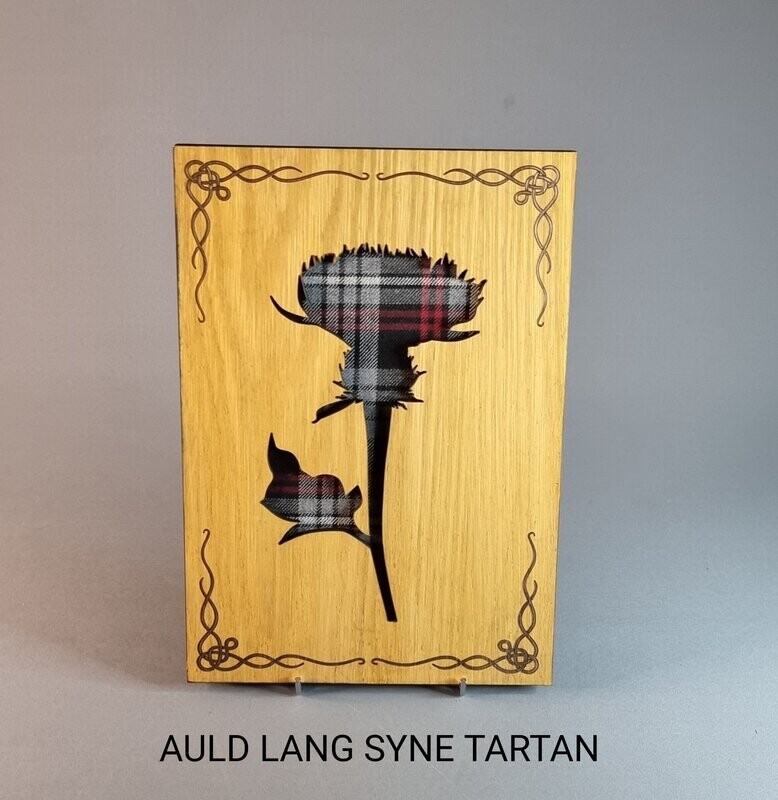Scottish Thistle Oak Frame & Celtic Knot Design