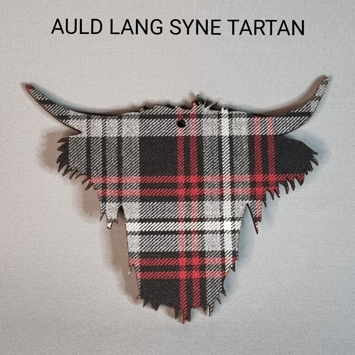 Scottish Higland Cow Hanging Tartan Gift