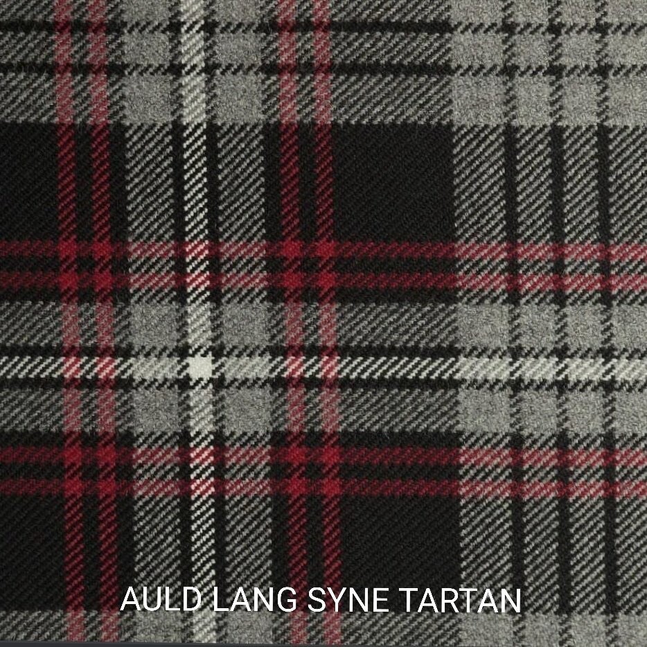 Scottish Landscape Style Oak Frame With Tartan & Thistle, Scotland & Stag -  "MADE IN SCOTLAND" Quote, Tartans: Auld Lang Syne Tartan